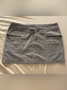 Smart Set Light Gray Utility Mini Skirt
